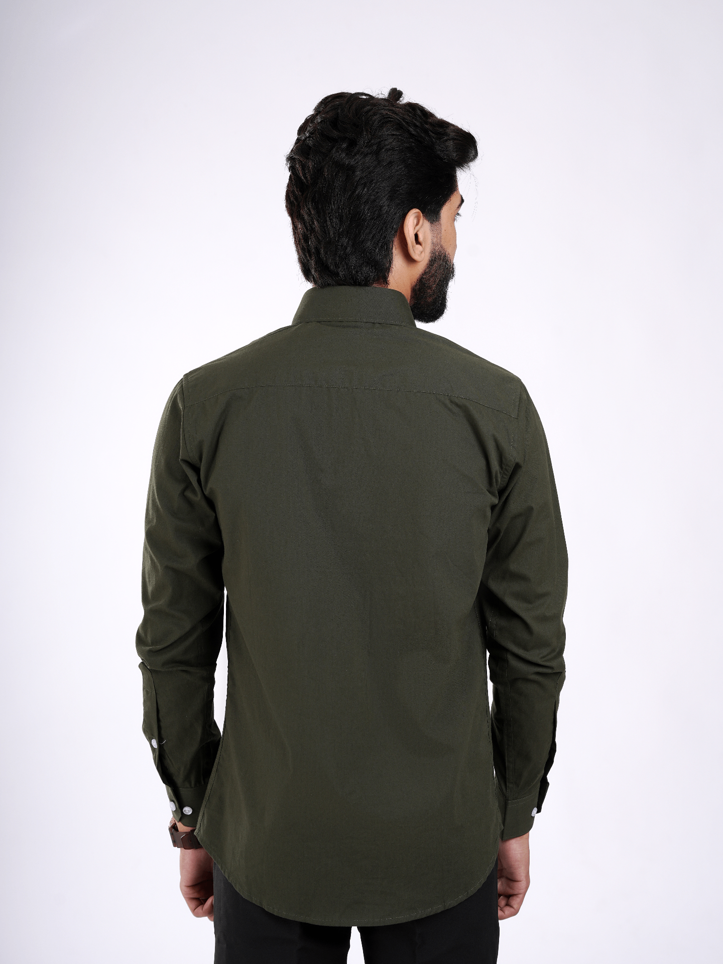 Olive Green Utility Cotton Shirt