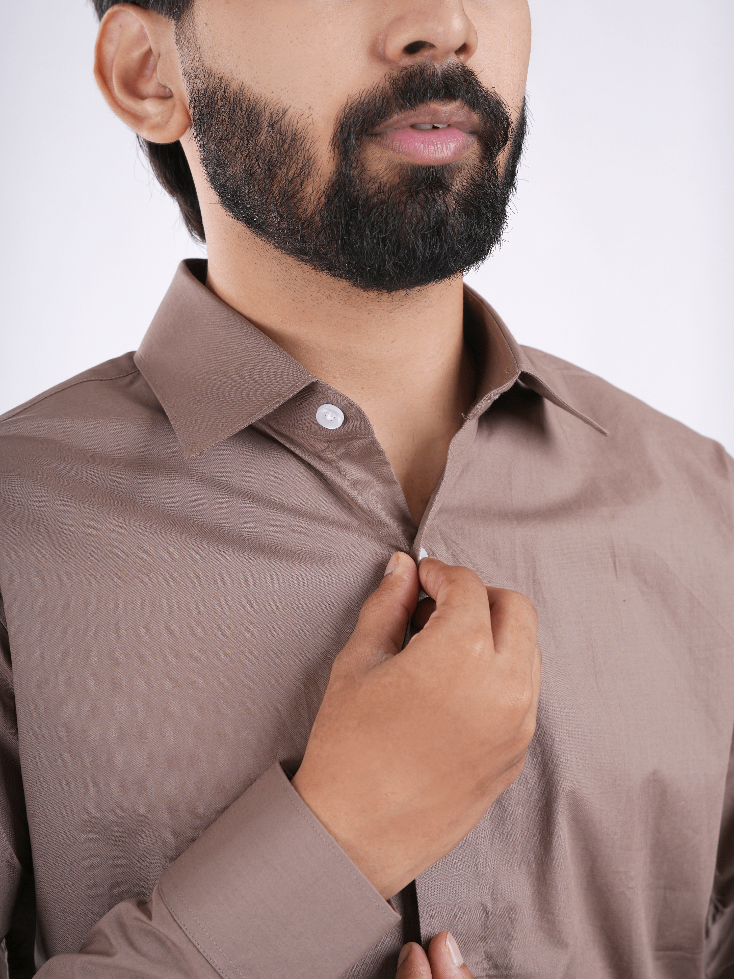 Mocha Brown Cotton Shirt