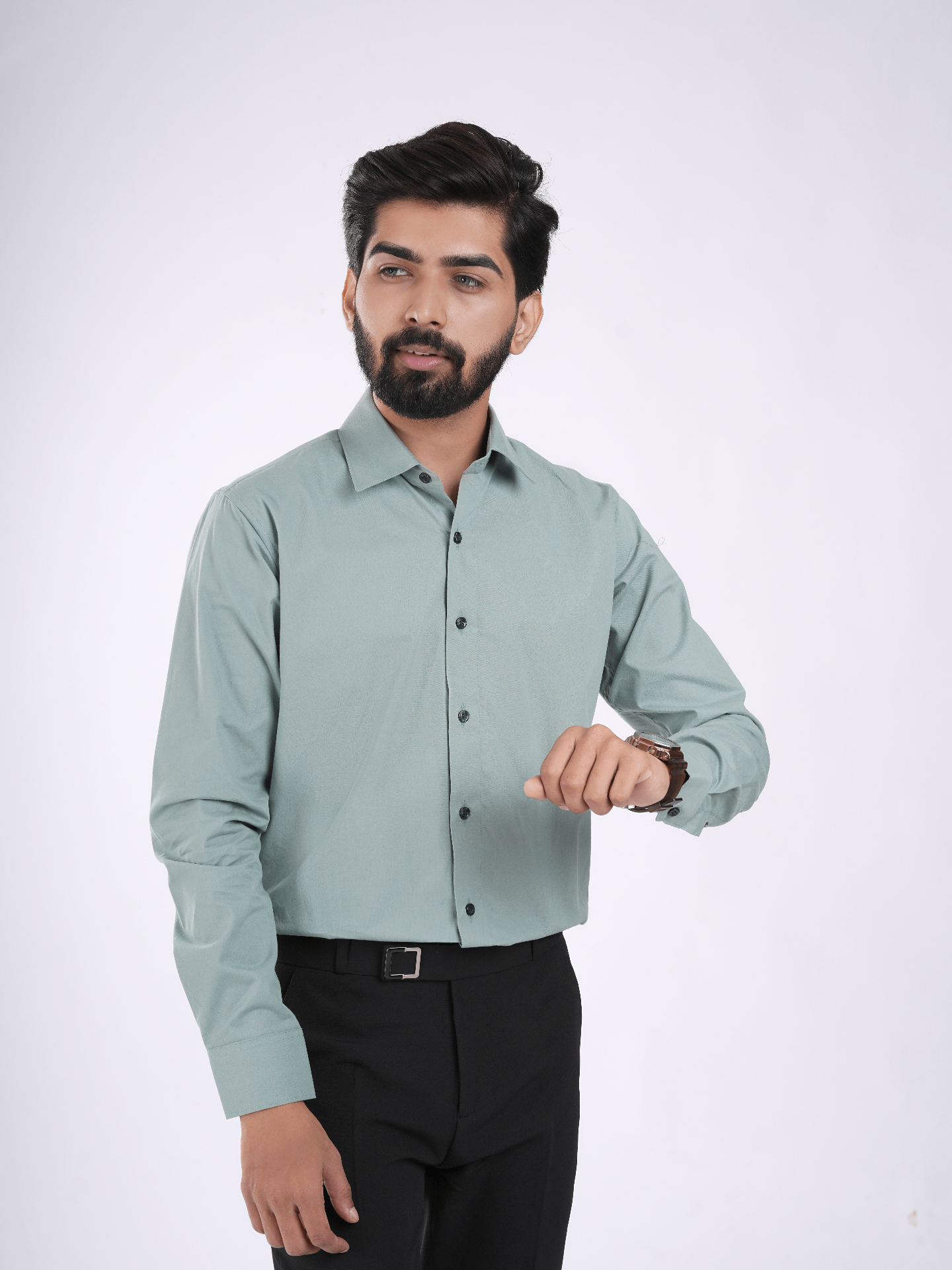 Sage Green Cotton Shirt
