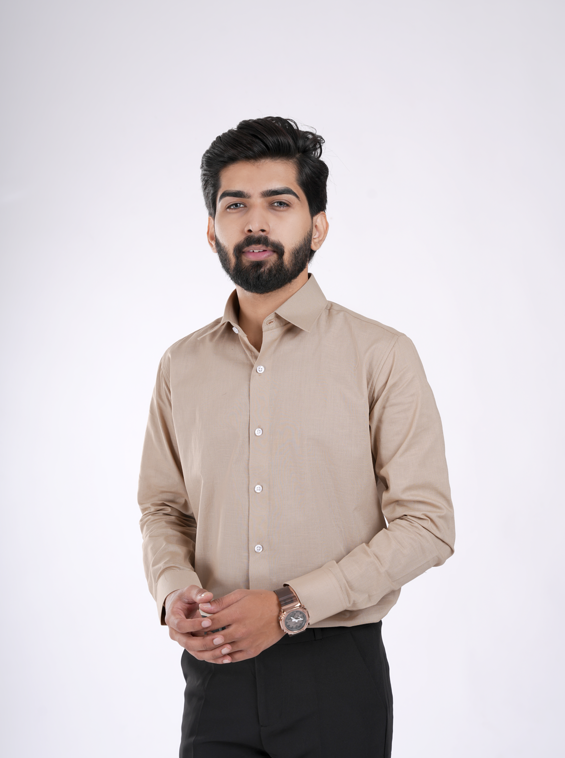 Sand Beige Cotton Shirt