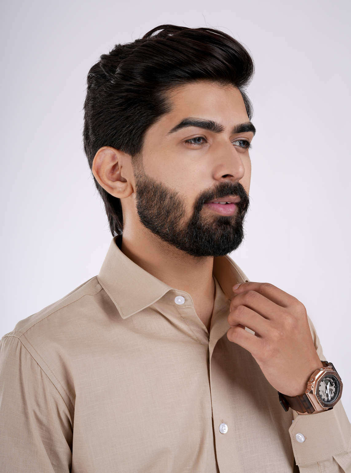 Sand Beige Cotton Shirt