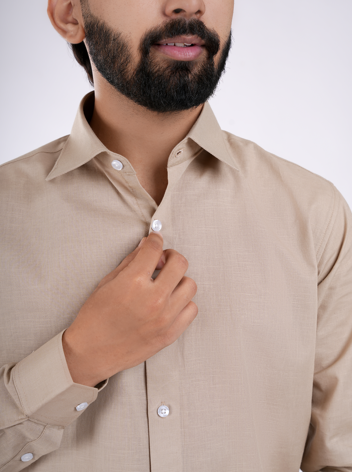 Sand Beige Cotton Shirt