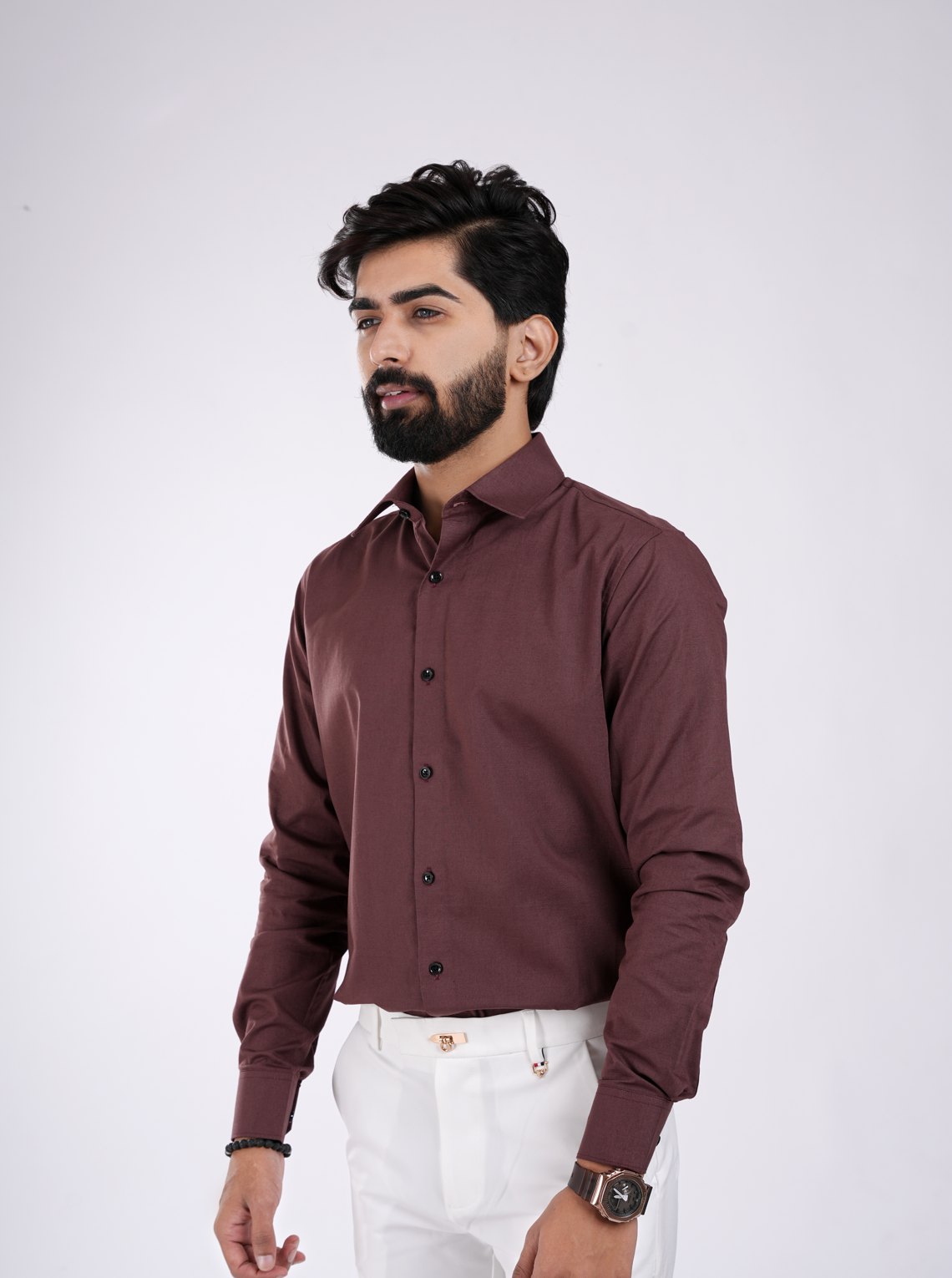 Deep Wine Cotton Shirt