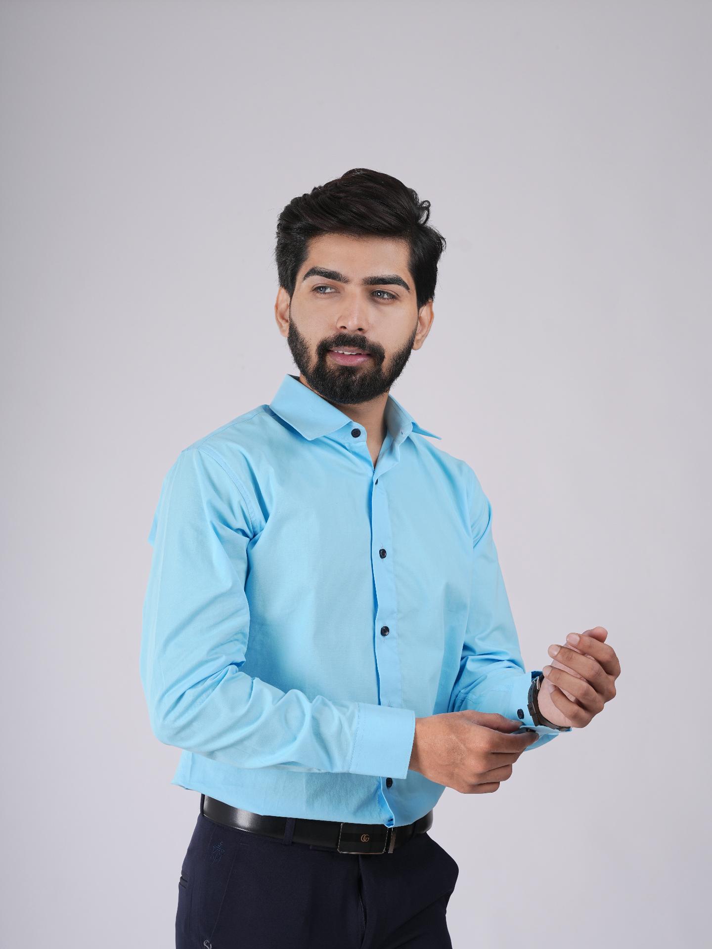 Blue Cotton Shirt