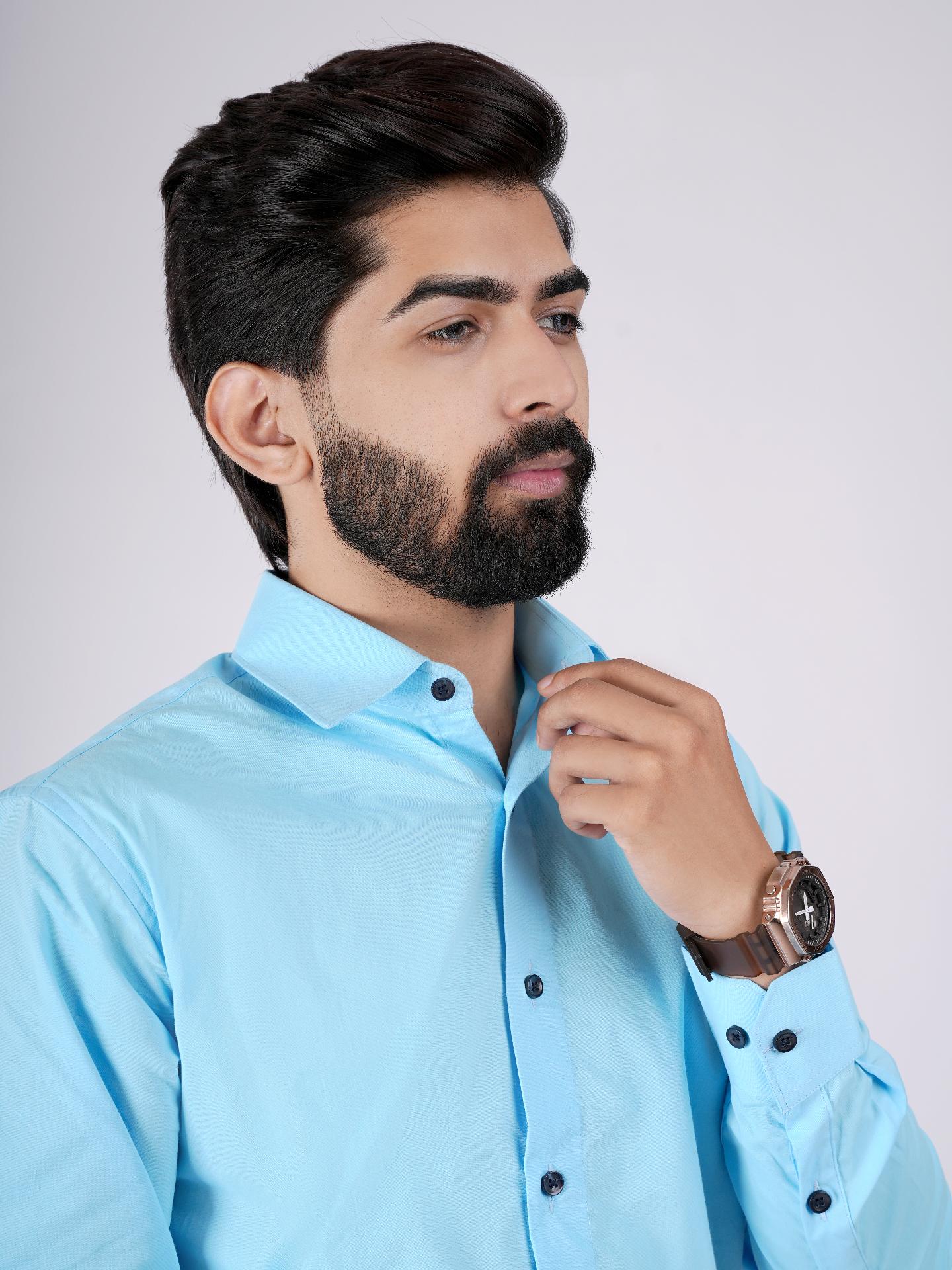 Blue Cotton Shirt